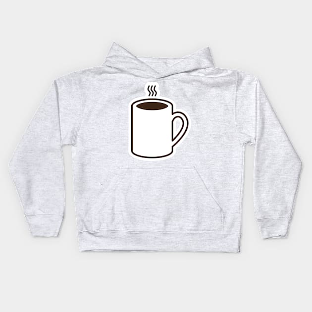 vector illustration of a cup of hot coffee Kids Hoodie by Bubsart78